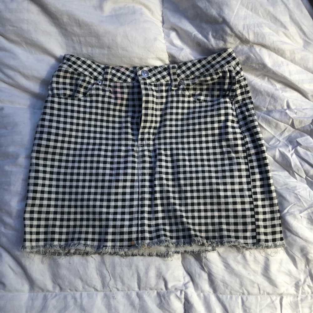cute casual checked skirt